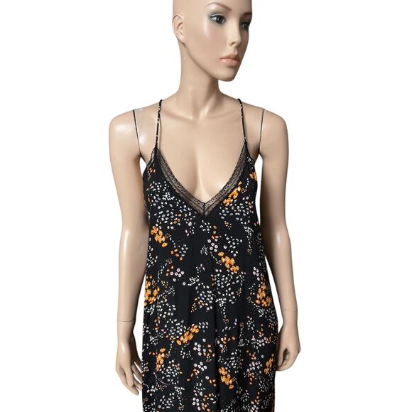 Zadig & Voltaire Risty Spark Flowers Long Dress Size S Sleeveless 100% Viscose - Picture 10 of 12